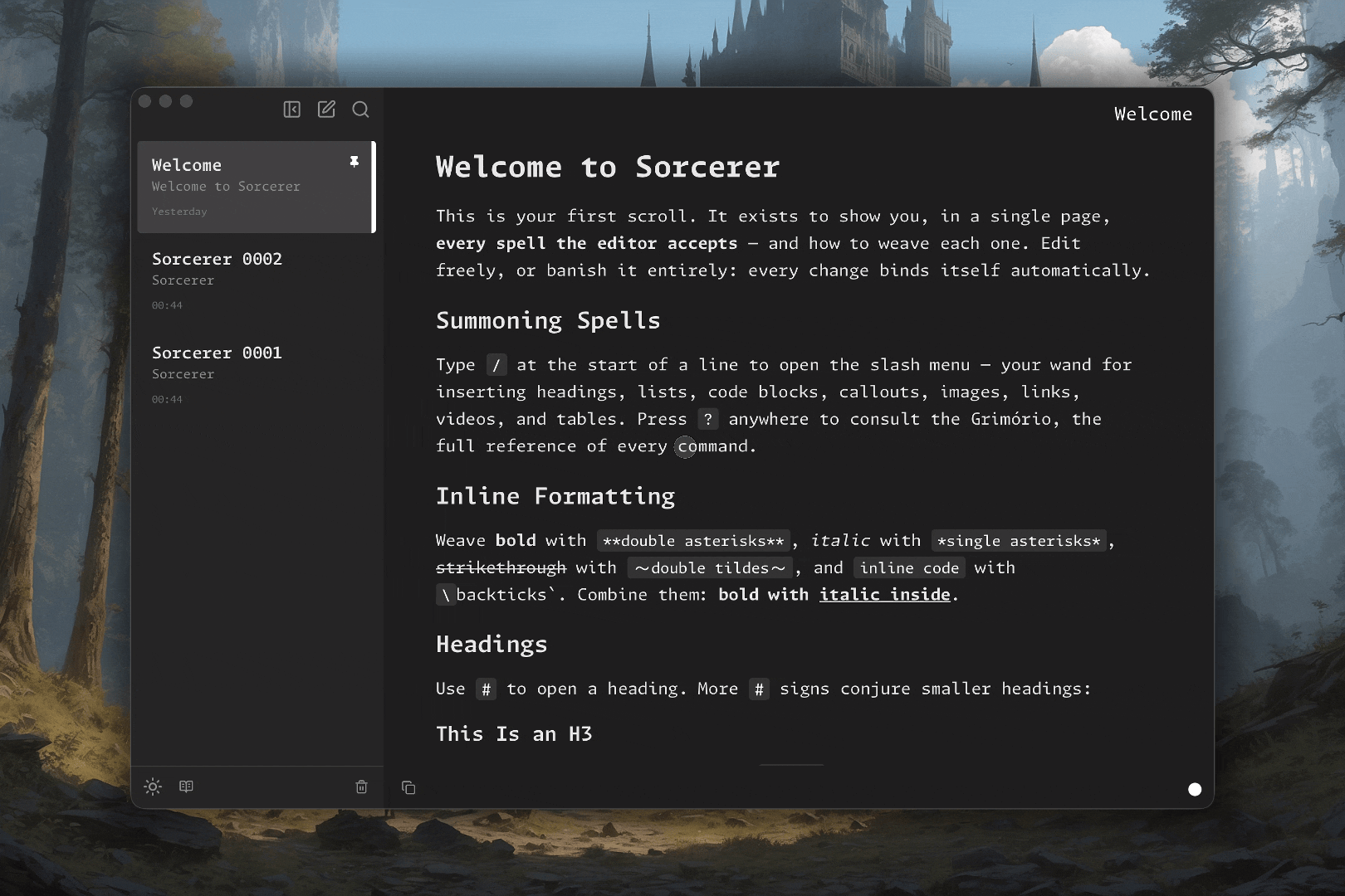Sorcerer switching between mage themes, live